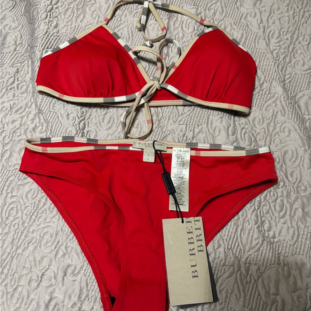 Burberry Red Bikini Set